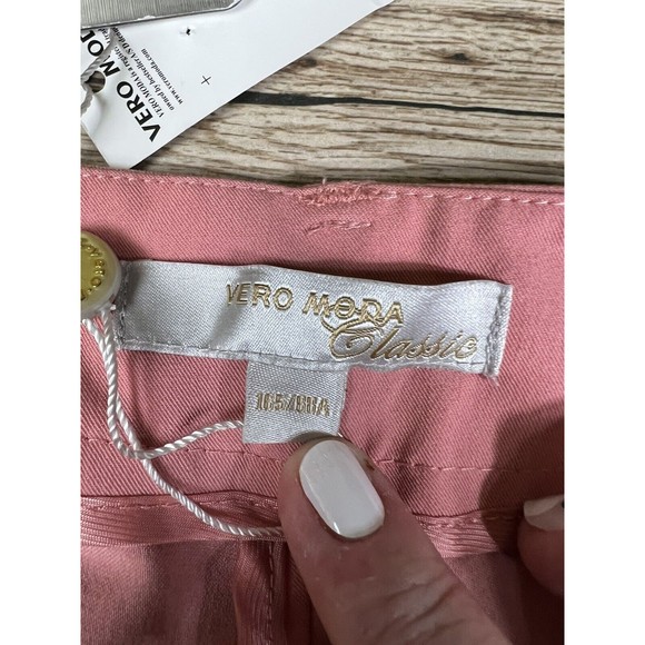 NWT Vero Moda Orlando Grace Palazzo Career Peach Pants Flared Leg  Sz 8 Career - Picture 9 of 13
